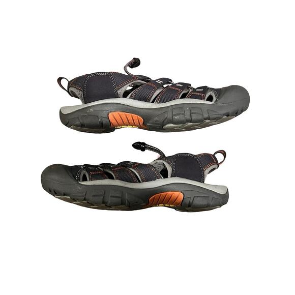 KEEN Newport H2 Waterproof Hiking Sandals Men’s 10 Black Orange Trail main image 11